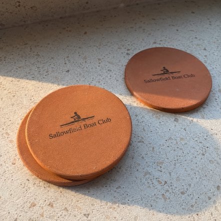 Promotional custom stone coasters with company logo