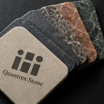 Promotional custom stone coasters with company logo